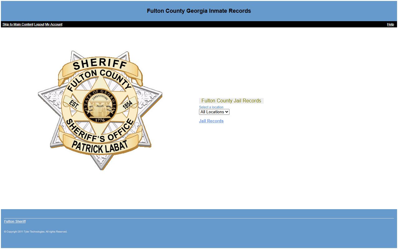 Fulton County jail records portal for inmate population search